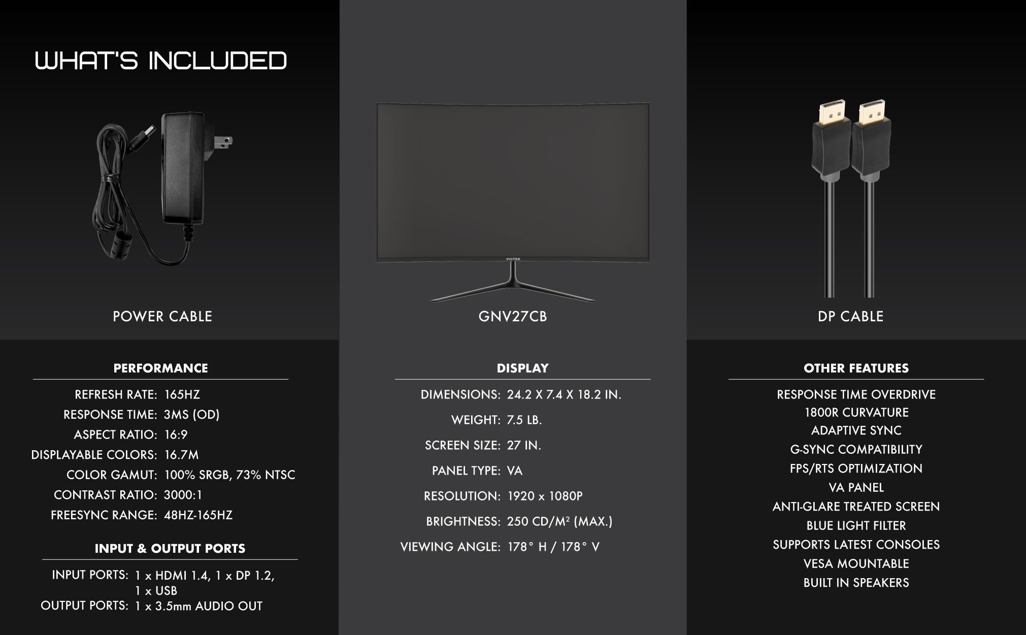 VIOTEK GNV27CB complete specifications